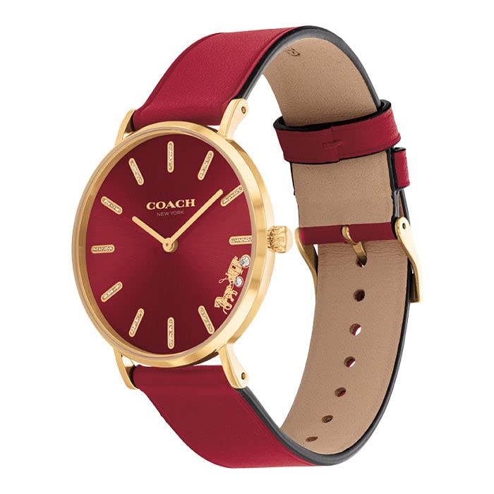 Часы Perry 36 мм Quartz 14503852 Perry Red Leather [Coach] Женские [Товар]