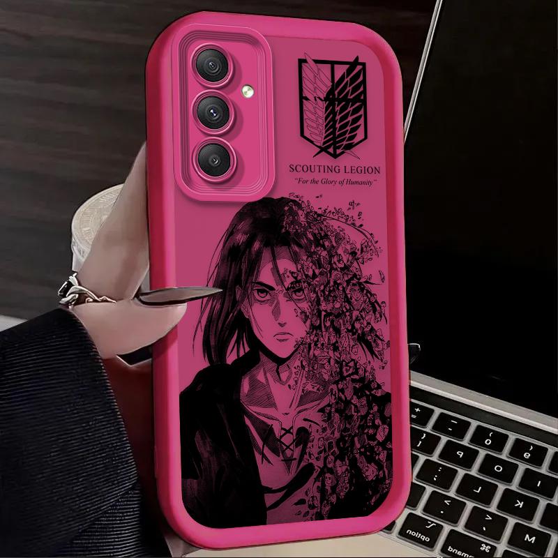 Anime Attack on Titan Eren Case For Samsung Galaxy A54 A05 A05S A34 A24 A14 A53 A33 A23 A13 A52 A52S A32 A50 A22 A12 A71 A51 A31