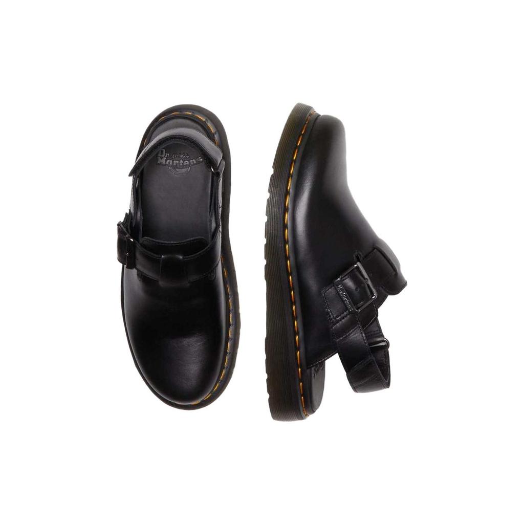 Dr. Martens Jorge Ii Leather Comfortable Casual Low-Top Mule Slippers Unisex Slippers Black 30868001