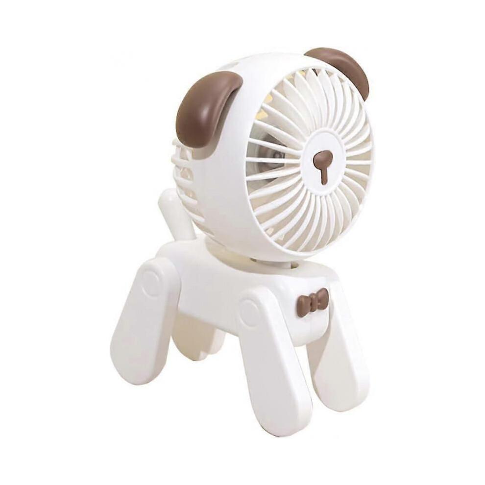 Portable Handheld Fan, Mini Dog USB Fan, Rechargeable Fan with 3 Speeds, Adjustable Wind Power, Small Electric Fan