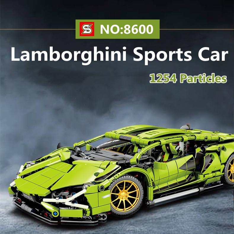SZ-8600 Building Blocks Sports Car Children's Puzzle Assembled Small Particle Building Blocks