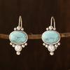 Suitable for Holiday 1pair Vintage Jewelry Dangle Drop Earrings Turquoise Commemorative Gifts Women's To Friends Elegant Pearl Handmade