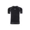 Solid Color Short Sleeve Fitness Shirt Men Tops Black 1257468-001