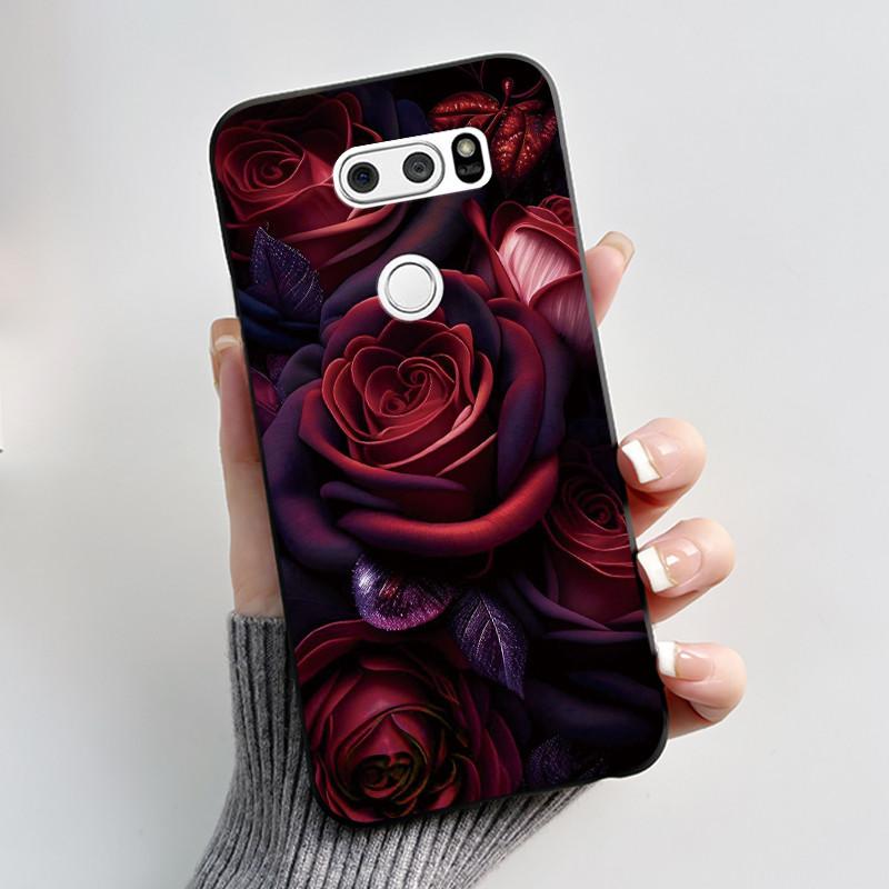 Чехол для LG V30 V30+ V30S V30S+ V35 V35+ ThinQ Тонкий Мягкий Черный Силиконовый Чехол Эстетичный Роскошный Милый Крутой Задняя Крышка для Мальчиков Девочек