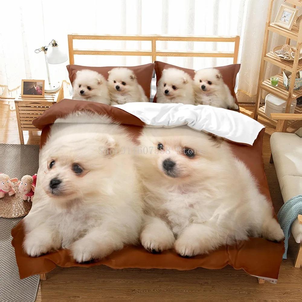 Lovely Dogs Animal 3D Bedding Sets Cute Husky Duvet Quilt Cover Set Kids Comforter Bed Linen Pillowcase Pets Dog