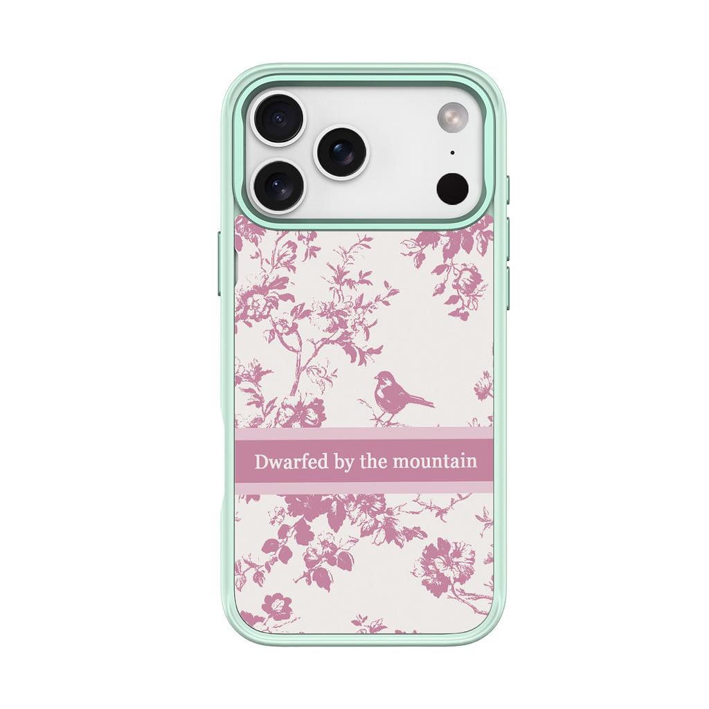 Applicable to Apple 17pro mobile phone case, advanced sense 16 replaceable back plate 15promax magnetic mobile phone case, light purple bird.