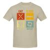Piece Eat Sleep Repeat Funny Graphic  Cotton TShirt Destinies MMOFPS Tops Tees For Unisex