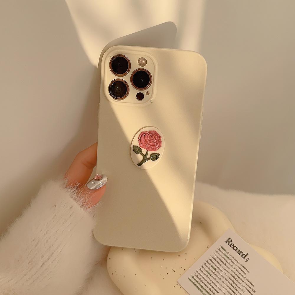 Креативный 3D чехол для телефона с розой для iPhone 13, iPhone 15, iPhone 16 Pro Max