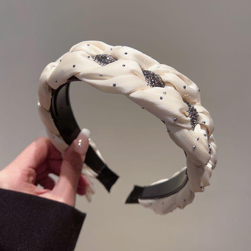 Женская повязка на голову с широкими полями и бриллиантами 2023 года: Элегантный аксессуар для умывания лица со стразами