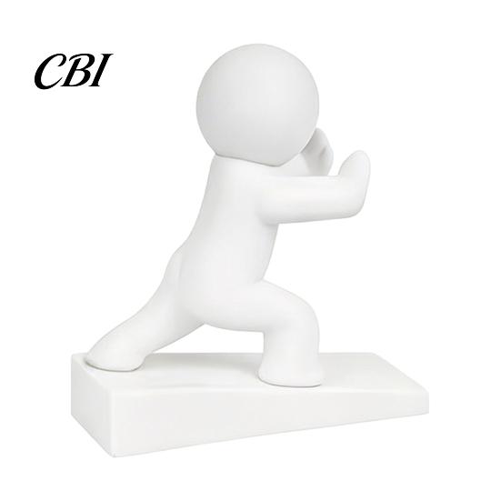 Humanoid Doorstop Burr-free Doorstop, 3D Printed Stable Door Stop, One-Piece Molding Heavy Base Stopper, Kicking Man Design Protects Walls Furniture