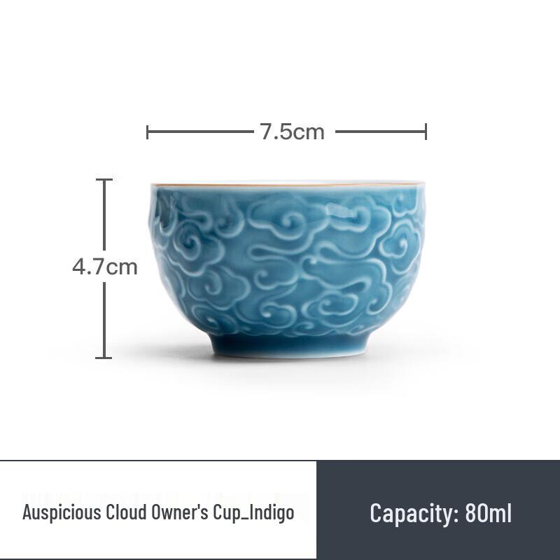 Auspicious Cloud Ceramic Master's Tea Cup