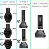 Браслет для Garmin Fenix 7S - Fenix 6S - Fenix 5S - Instinct 2S- Descent Mk2S- D2 Delta S -Силикон Черный 20мм QuickFit Phonillico®