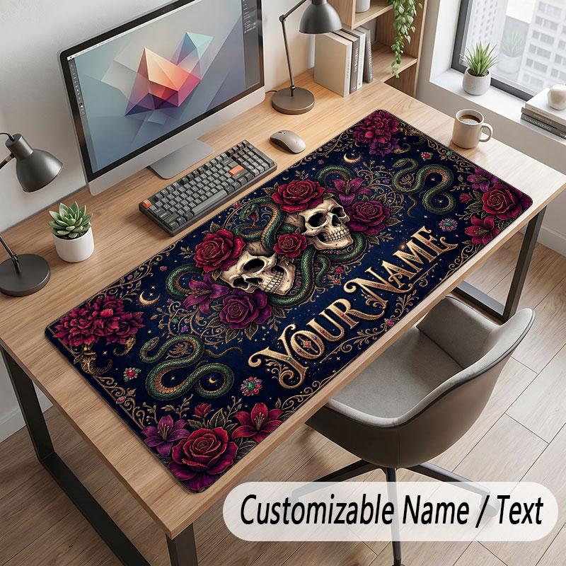 Decorative Artwork Theme Customized Mouse Pad Personalized Print Name Text Desk Mat For Home Office Table Decor