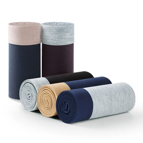 Men Boxer Underwear Mid-rise Breathable Smooth Wiring Perfect Fit Shorts Panties Patchwork