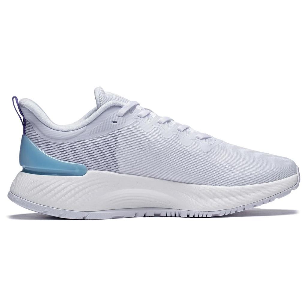 Li Ning YueYing Element Нескользящие, Износостойкие, Дышащие Низкие Беговые Кроссовки Мужские Бело-Сине-Фиолетовые ARHT005-9