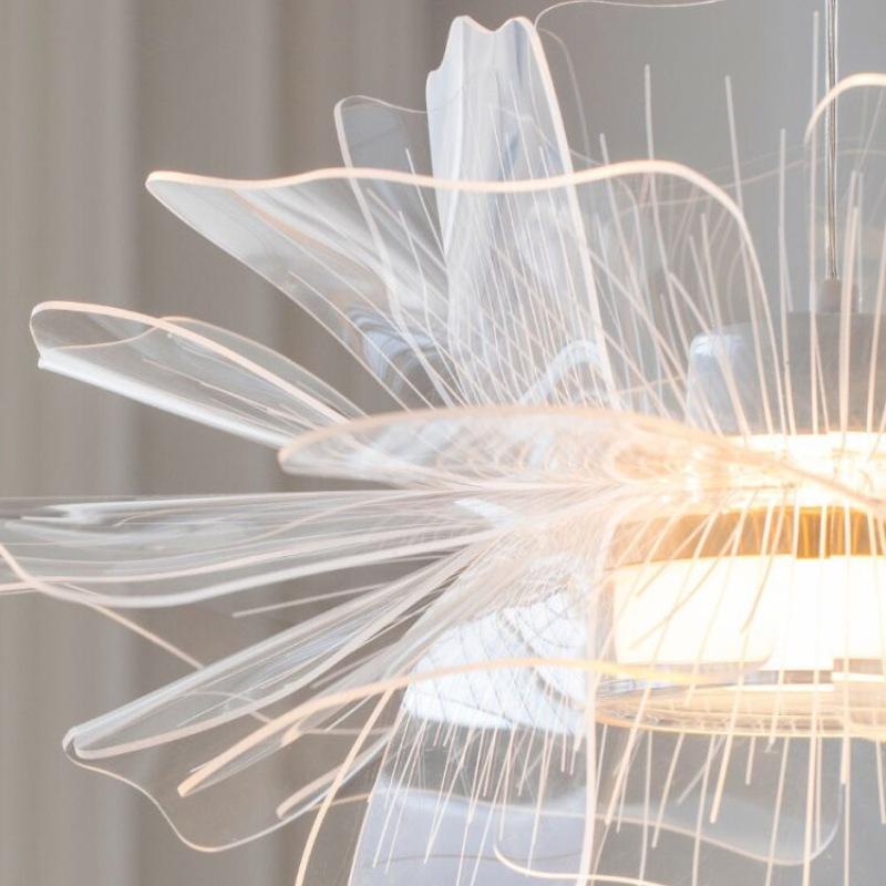 Современная минималистичная люстра для гостиной, креативная лампа-лепесток, лампа для спальни, роскошные лампы