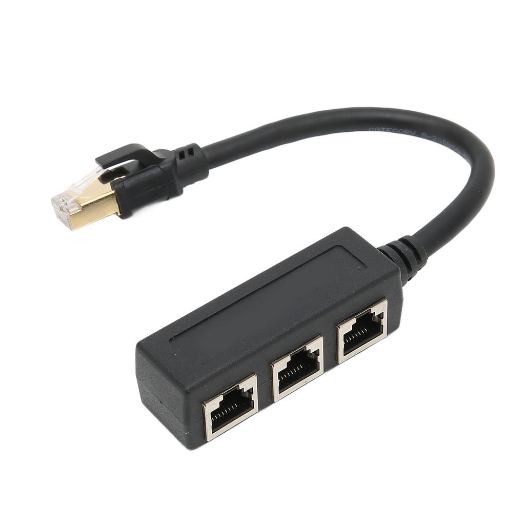 RJ45 Ethernet Adapter Cable Extension 1 To 3 Port Excellent Connection Transmission Good Signal Ethernet Socket Adapter