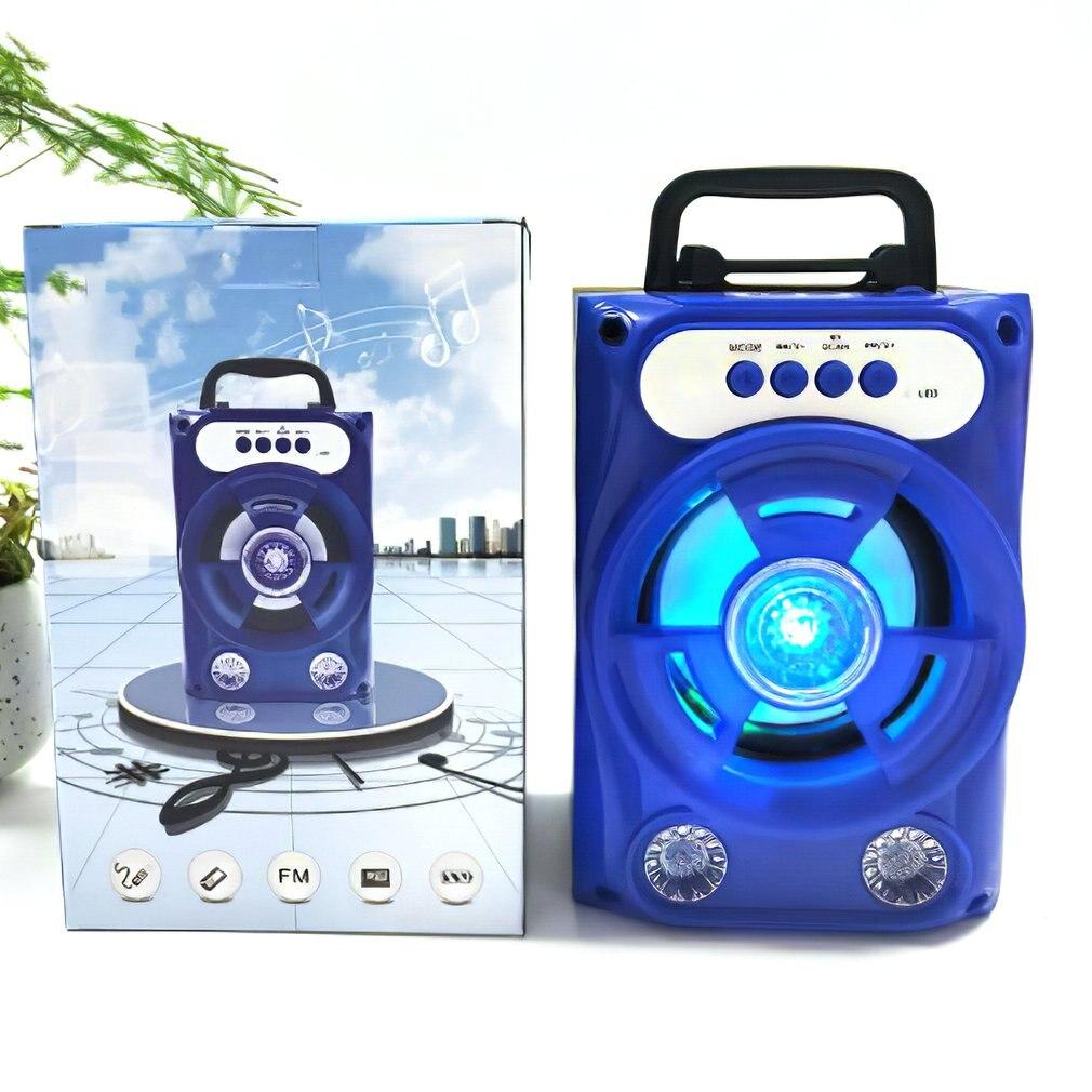 Портативный Bluetooth-динамик Беспроводная звуковая система Бас-стерео со светодиодной подсветкой Беспроводная связь для занятий спортом на открытом воздухе и путешествий