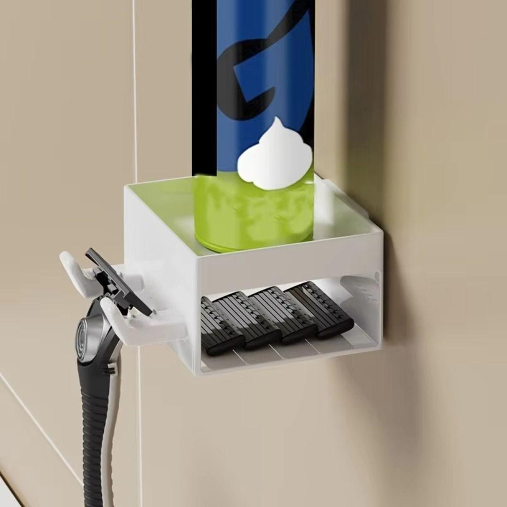 Damage-Free Shaver Storage Rack No Drilling Required Bathroom Shaver Hanger Homes