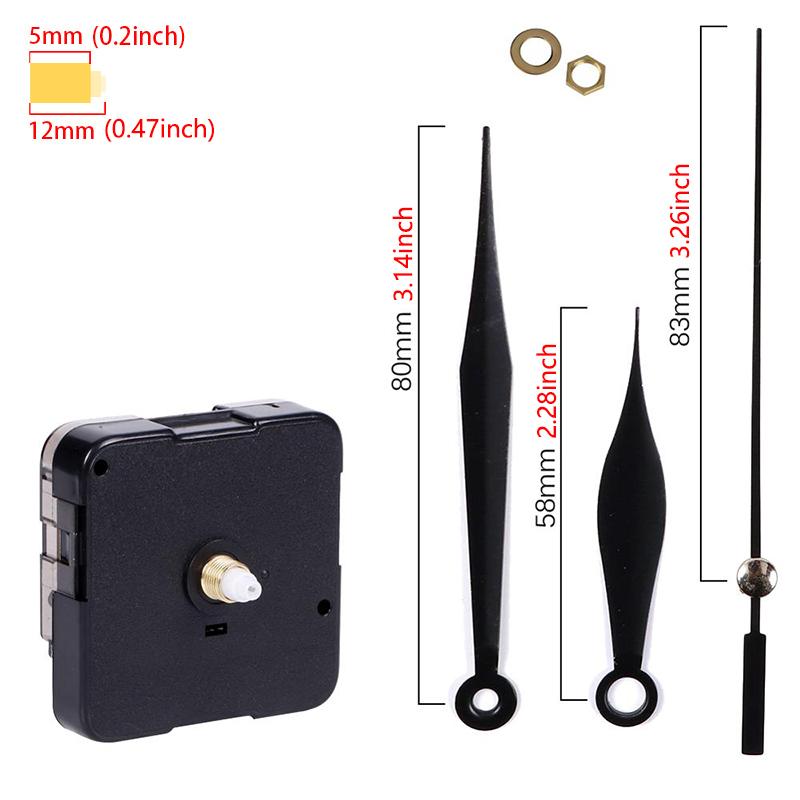 Часовой механизм Бесшумный кварцевый механизм Машинка Настенные стрелки Указатели Набор Часовой механизм Настольный Длинный вал DIY Часы Запчасти для ремонта