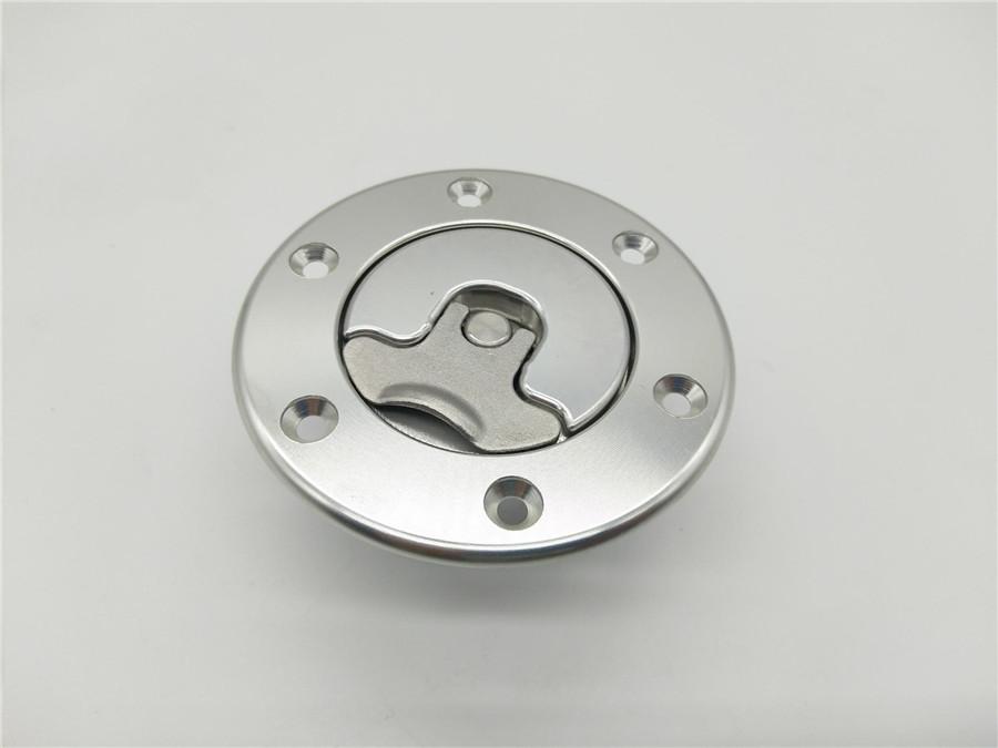 Universal Billet Aluminum Aircraft Style Fuel Cell Gas Cap With 6 Hole Anodized