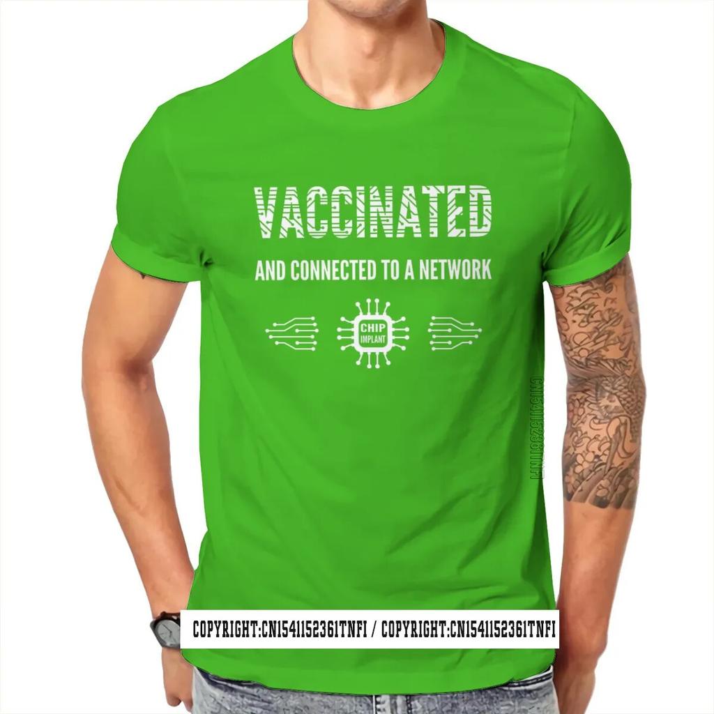 Футболка Connected Network Survived And Vaccinated, винтажная мужская футболка в стиле гранж размера плюс с круглым вырезом, топ в стиле Харадзюку, уличная одежда унисекс