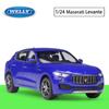 1/24 WELLY Maserati Levante SUV Alloy Car Model Diecasts Metal Toy Vehicles Car Model High Simulation Collection Childrens Gifts