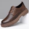 Летние новые мужские кожаные туфли в стиле business casual, полые, дышащие, трендовые мужские кожаные туфли