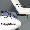 Handmade Retro Large Frame Men'S And Women'S Anti Blue Light Reading Glasses Square Frame High-Definition Presbyopia Glasses