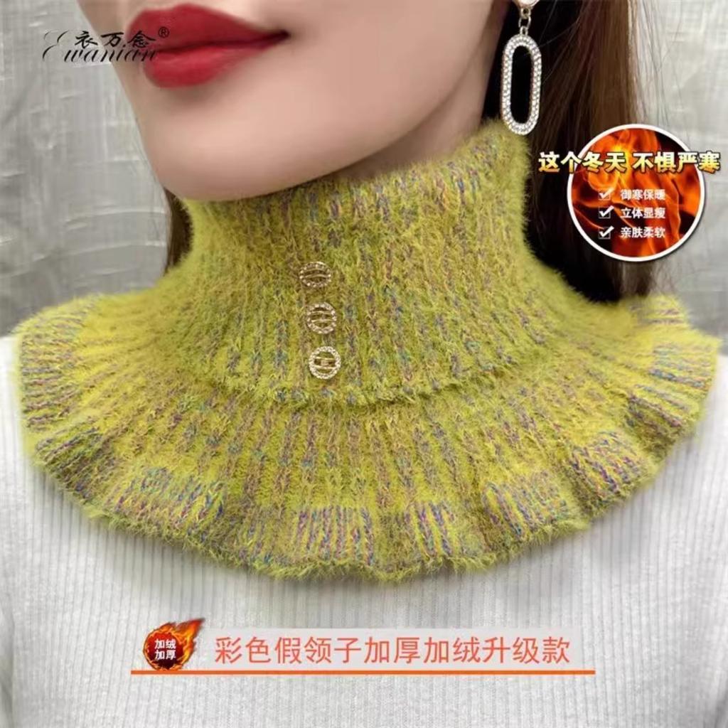 Fake Collar Neck Warm Scarf Thickened Knitted Cervical Neck Cover