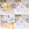 Holiday Artificial Flower Decor With Fabric For Christmas Celebration Decor