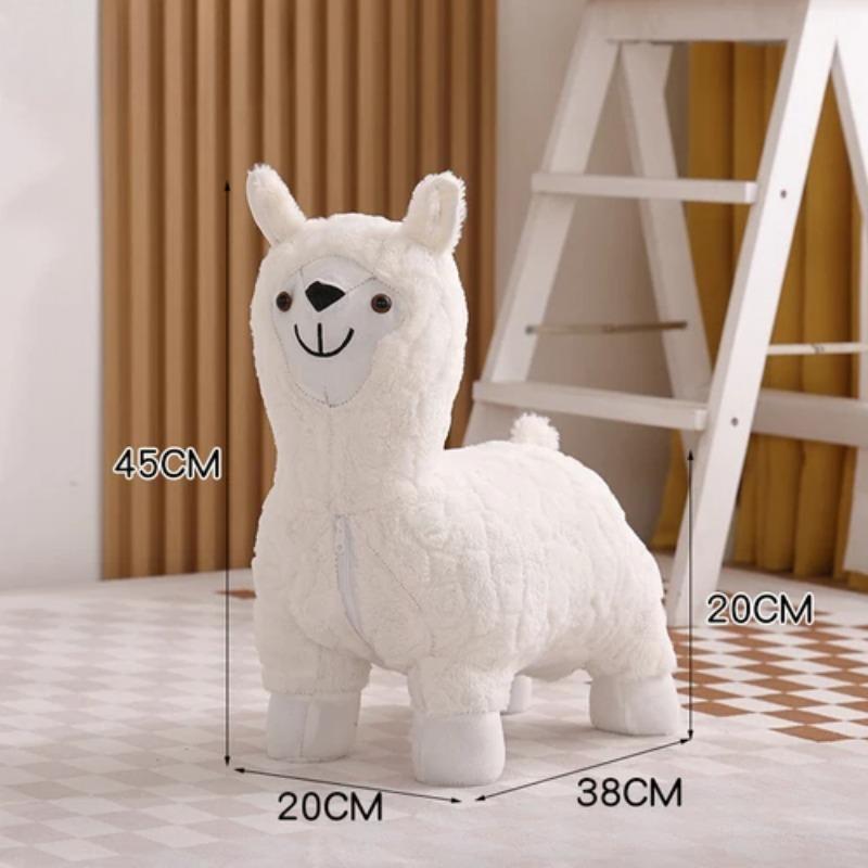 Интернет знаменитость Твердый Деревянный Табурет Альпака Детская Обувь Пеленание Мультфильм Маленькая Скамейка Милый Животный Стул Портативный Табурет Стул