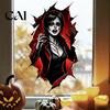 Horror Theme Party Decorations Zombie Wall Decal, PVC Tearing Halloween Window Clings for Scary Mural Home Glass, Waterproof Removable