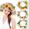 Лесной венок из подсолнухов, сказочная гирлянда, головной убор, винтажные эльфийские принцессы, повязки на голову, Марди Гра