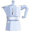Cafetière Italienne - BIALETTI - MOKA Exclusive - 3 Tasses - Bleu Pastel - Aluminium Verni - Design Vintage