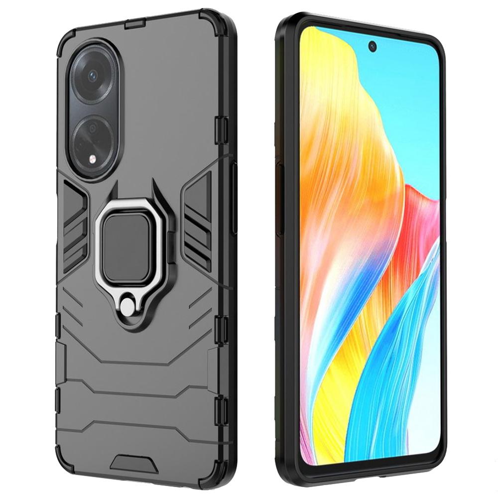 Case for Oppo A98 5G, Kickstand Ring, black