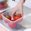 Ящик для хранения холодильника с ручкой крышки, штабелируемый, прозрачный, большой емкости, можно мыть в посудомоечной машине, безопасный для овощей, фруктов, органайзер для холодильника, контейнер для еды