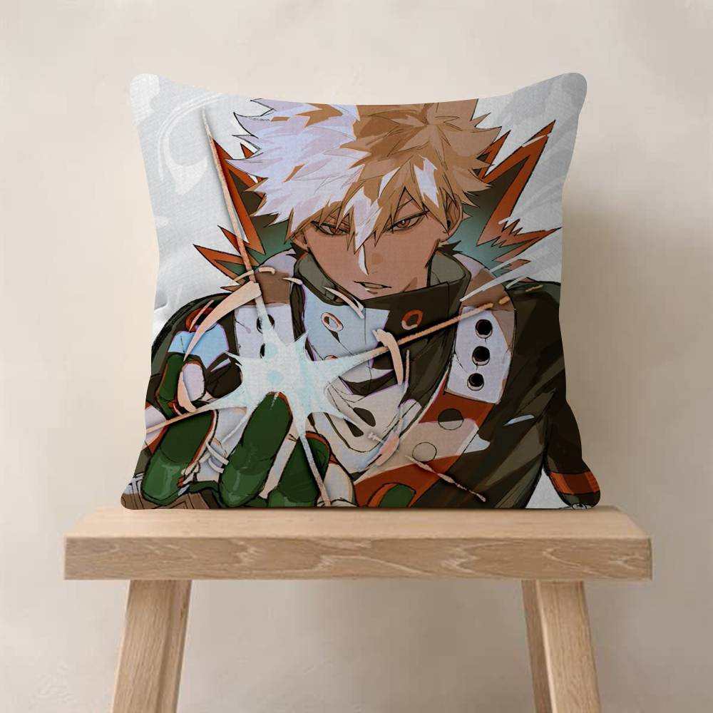 My Hero Academia Bakugou Katsuki Cushion Cover Decorative Pillow Sofa Home Decor case pillow cases