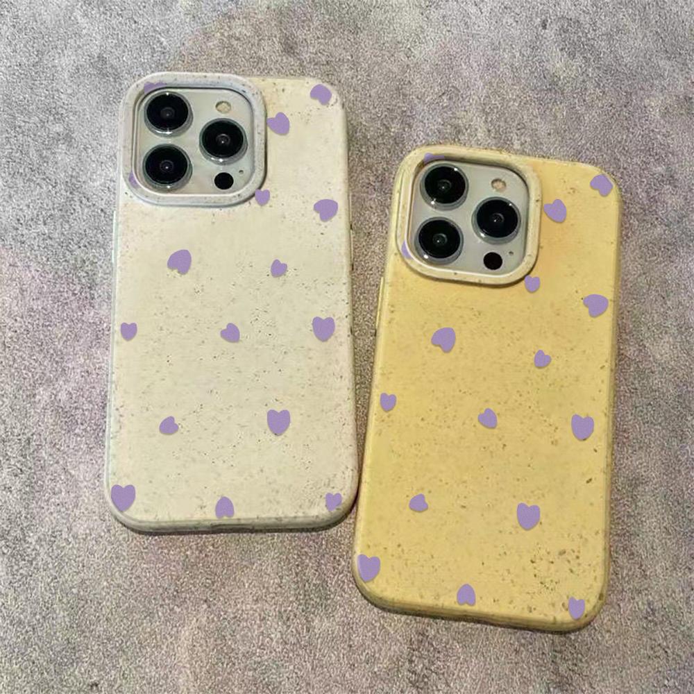 Фиолетовое сердце Чехол для телефона Подходит для IPhone 17 Pro Max Air 16 15 Plus 14 13 12 11 Чехол Обложка Funda Для IPhone 16 15 14 Plus Чехол