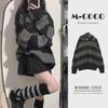 Women's Retro Loose Striped Hooded Sweater - Autumn/Winter College Japanese Style