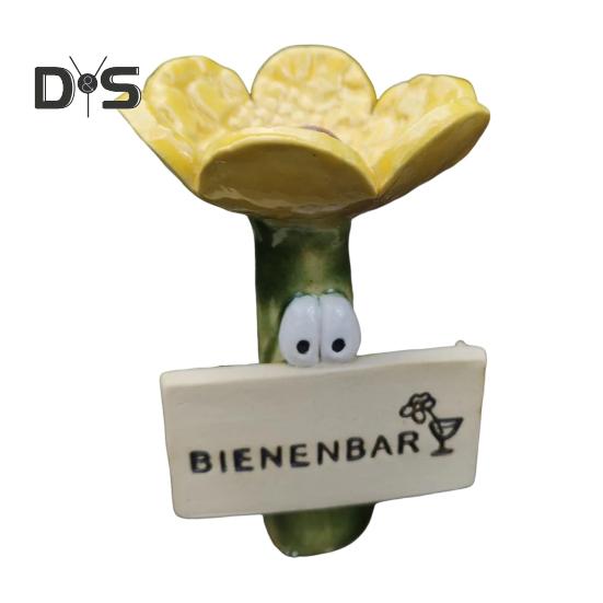 Станция для поения пчел, цветочный дизайн, поилка для насекомых, смоляная чашка для поения пчел, кормушка для диких пчел, бабочек, декор для сада на открытом воздухе