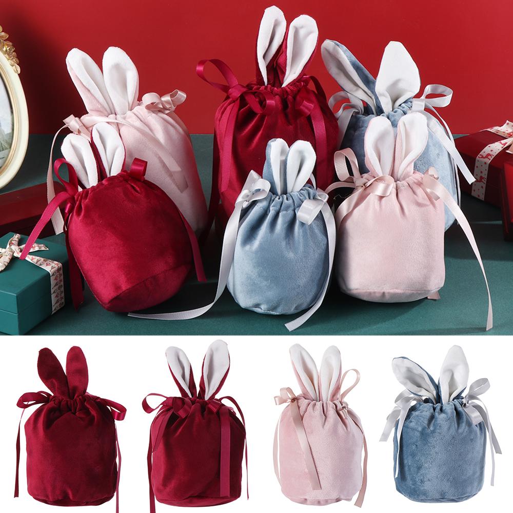 Bunny Ears Rabbit Ear Gift Bag Easter Rabbit Gift Packing Bags Jewelry Organizer Birthday Party
