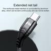 For iPhone 15 Series 2m 4-in-1 66W 6A 4-Output Fast Charging Charging Cable USB to 8Pin+Micro USB+Dual Type-C Braided Cable Adapter