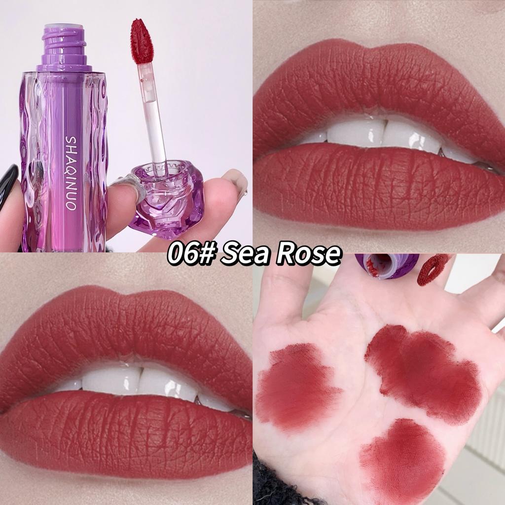 SHAQINUO Хлопковый матовый вельветовый мусс для губ