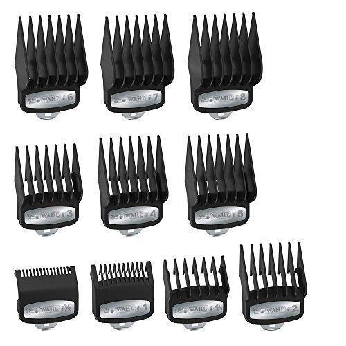 Wahl Premium Combs Bag Clipper Combs 1.5 mm to 25 mm Black