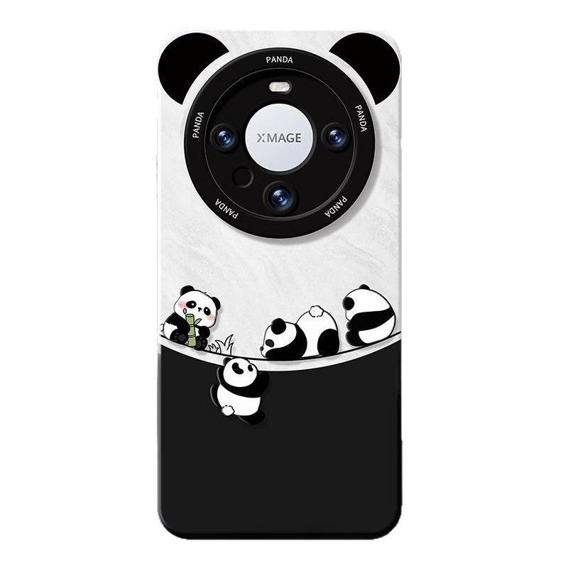 Huawei matepro phone case cute panda mate silicone soft case with bracket protection