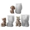 Животное Свеча Смола Форма 3D Собака Ароматерапия Свеча Силиконовая Форма Домашний Декор