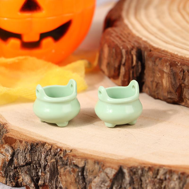 2 шт. Миниатюрный котел на Хэллоуин, мини-ведро для конфет на Хэллоуин, котел ведьмы