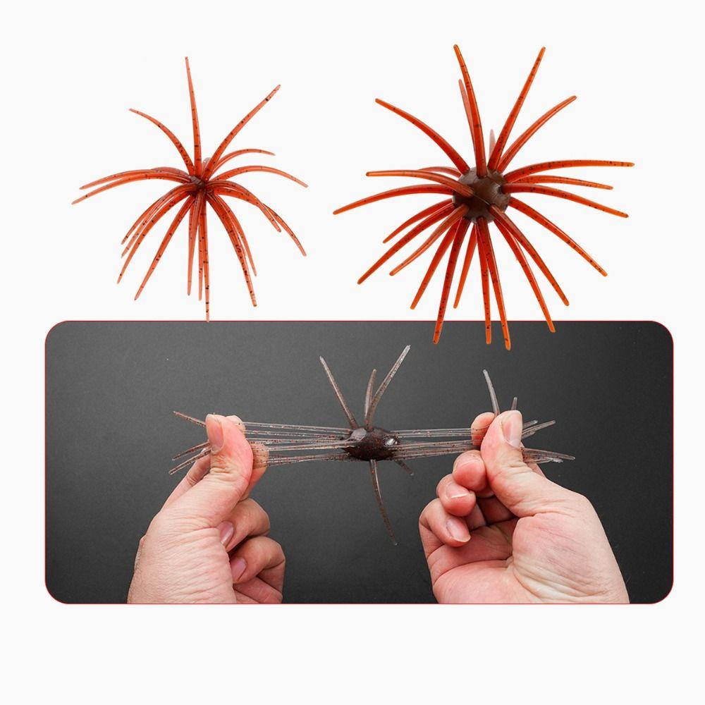 PVC Material Fishing Lure Soft Texture Soft Bait Fishing Bait Sea Urchin Lures Sea Bass Fishing