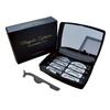 4 Pair Natural Eyelashes Magnetic Design Curl 3D Portable False Eyelashes with Clip Brush Black